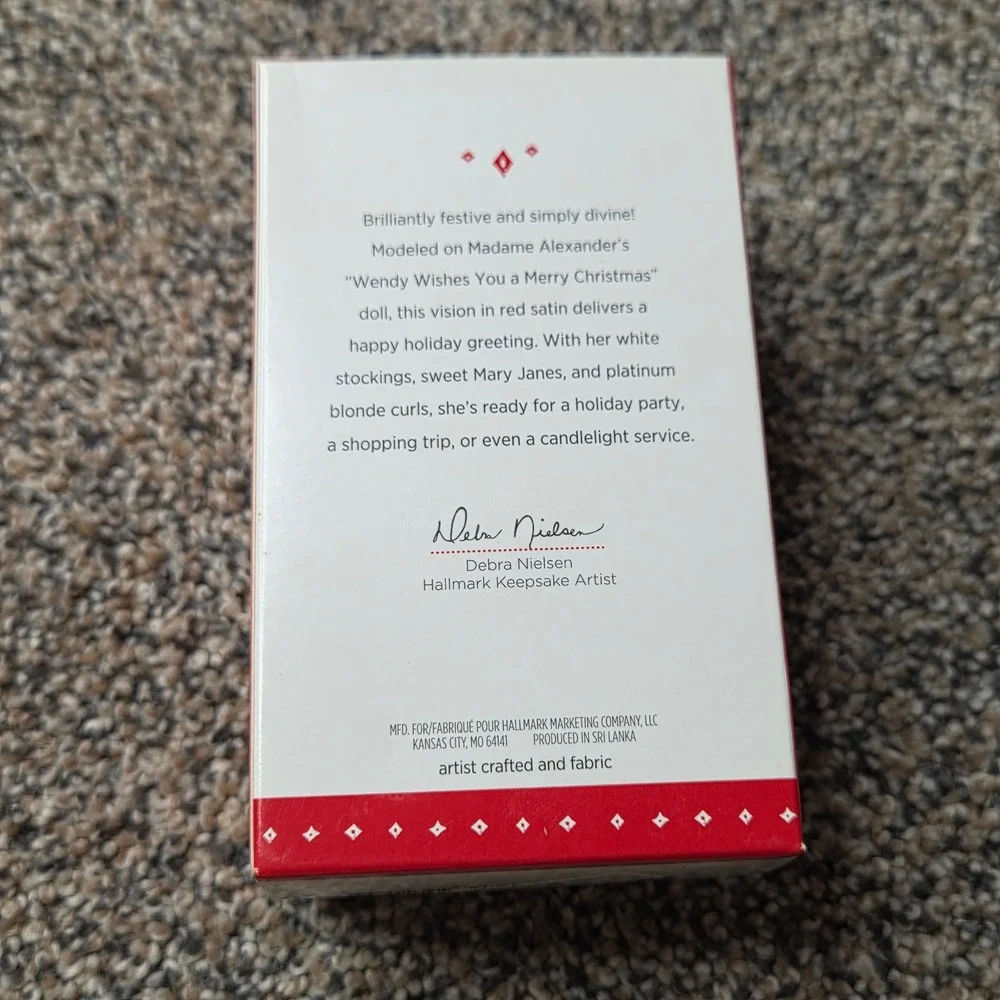 Hallmark 2015 Madame Alexander Wendy Wishes You a Merry Christmas Ornament 20th